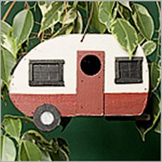 Unusual Bird House Shaped Like A Caravan