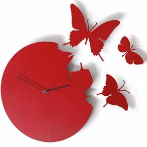 Poetic Clock With Butterflies