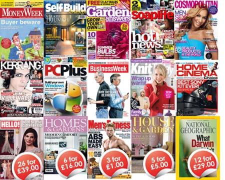 Save Pounds Off The Cover Price Of Magazines