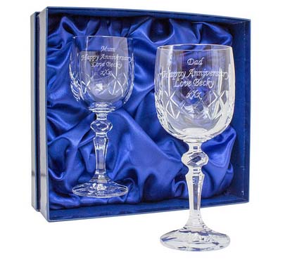 Personalised Crystal Wine Glasses