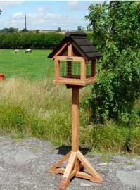 Freestanding Bird Table With Wire Mesh