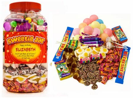 Old Style Sweets In Personalised Jar