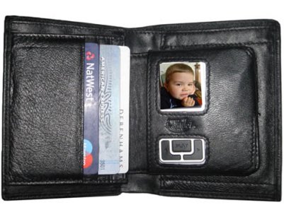 Leather Wallet With Digital Photo Frame